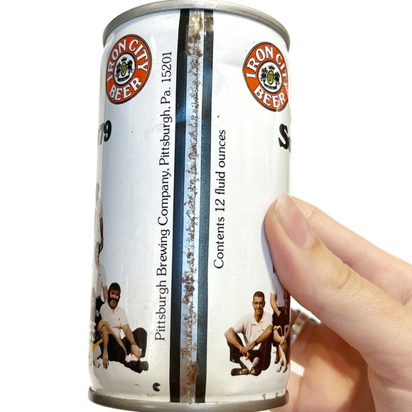 Vintage NFL Super Super Steelers 1979 Iron City Beer Can Pittsburgh Football 79 - Picture 15 of 16